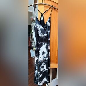 Melrose and Market Black and White Tie-Dye Women's Dress